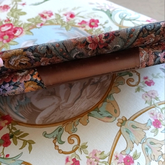 Vintage Brown and Cream Accent Pillows with Floral Design - Picture 9 of 13